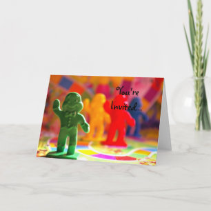 Invitation de carte de terrain Candy