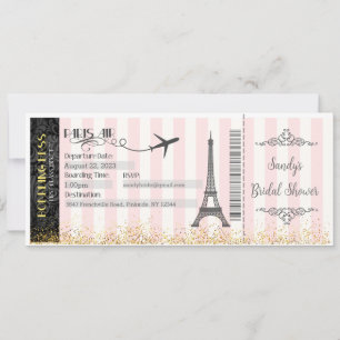Invitation de carte d'embarquement de Paris, Maria