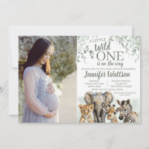 Invitation de Carte photo Wild One Safari baby sho