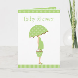 Invitation de carte pliée baby shower