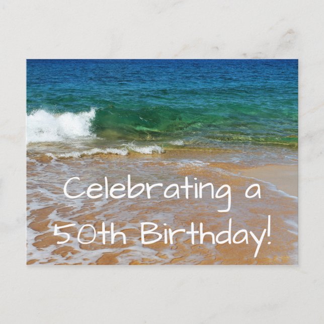 Invitation de carte postale 50e anniversaire (Devant)