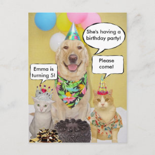 Invitation de carte postale BD pour enfant