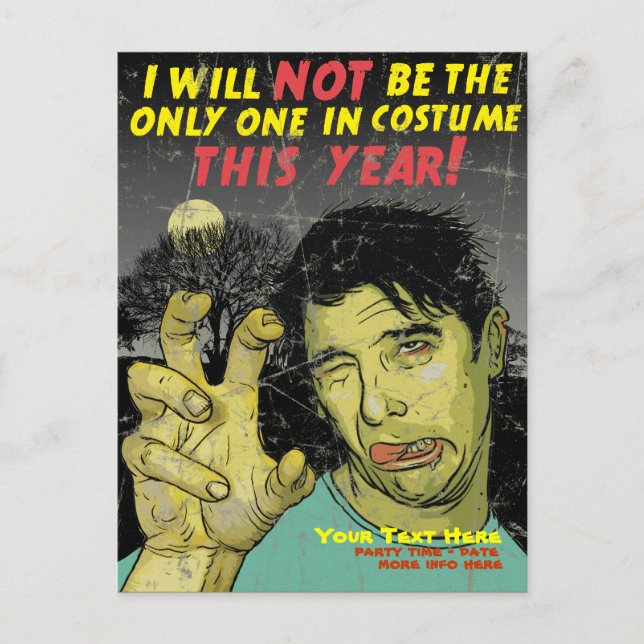 Invitation de carte postale du parti Halloween (Devant)