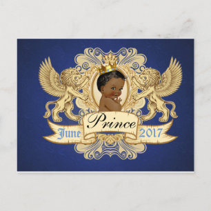 Invitation de carte postale élégante du prince afr