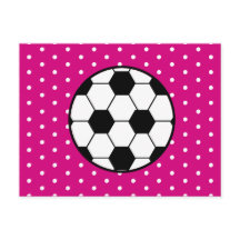 Invitation de carte postale pour filles de soccer