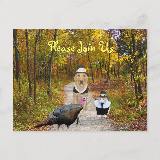 Invitation de carte postale Thanksgiving (Devant)
