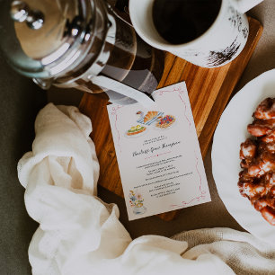 Invitation de carton de brunch de douche de mariag