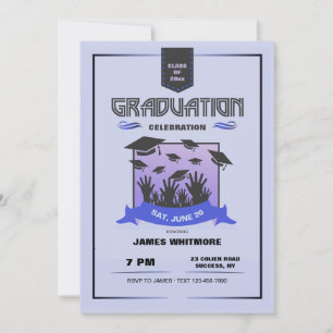 Invitation de casquette Toss Graduation