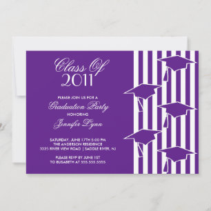 Invitation de Casquettes de troisième cycle en vio