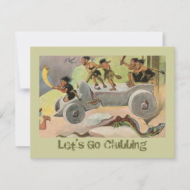 Invitation de Cavemen Caveman's Clubbing Night Out (Devant)