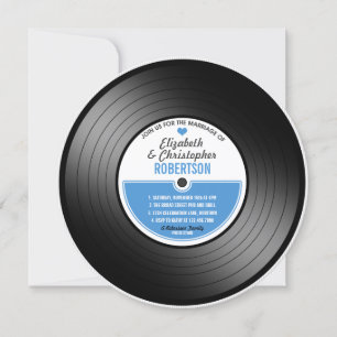 Invitation de célébration de mariage sur disque vi