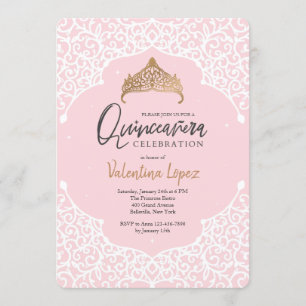 Invitation de célébration de Quinceañera