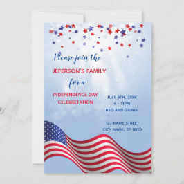 Invitation de célébration du 4 juillet