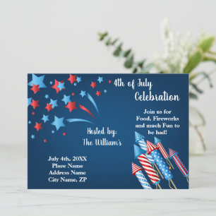 Invitation de célébration du 4 juillet