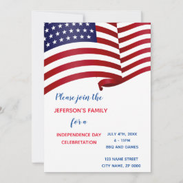 Invitation de célébration du 4 juillet
