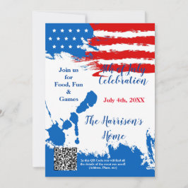 Invitation de célébration du 4 juillet