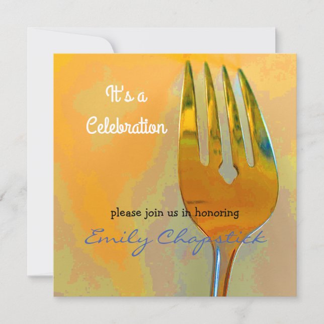 Invitation de célébration moderne culinaire (Devant)