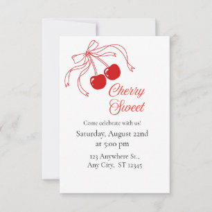 Invitation de célébration sucrée aux cerises 🍒