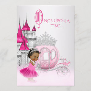 Invitation De Cendrillon princesse Birthday il était une fois