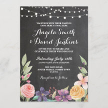 Invitation de chaîne de calque Mariage rustique