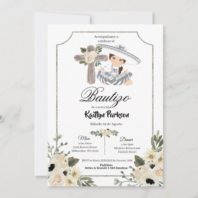 Invitation de Charra Gir Bautizo (Devant)