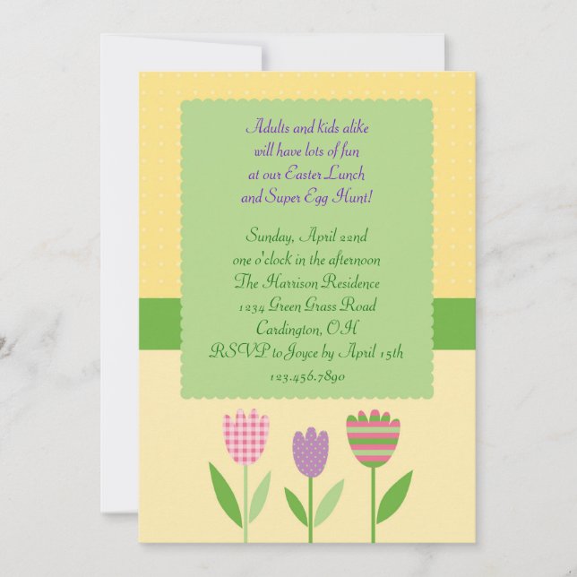 Invitation de chasse à déjeuner et à oeufs de (Devant)