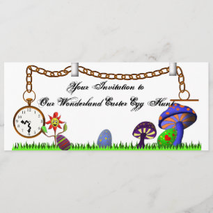 Invitation de chasse à oeuf de pâques du pays des