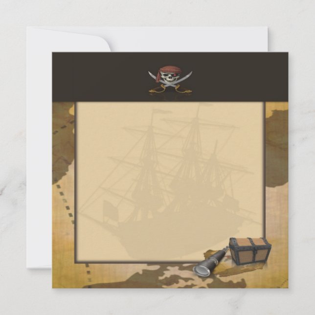 Invitation de chasse à trésor (Devant)