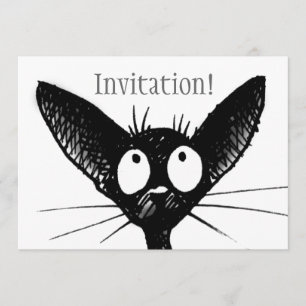 Invitation de chat noir