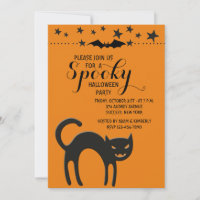 Invitation de chat pour Halloween