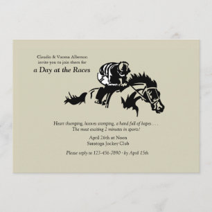 Invitation de chevaux et de Jokey
