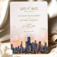 Invitation de Chic Chicago, Illinois Save the Date