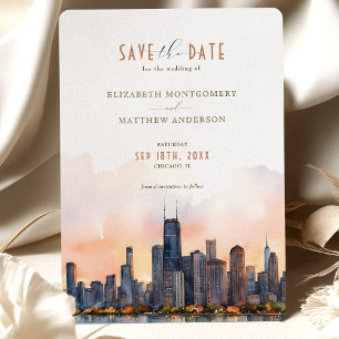 Invitation de Chic Chicago, Illinois Save the Date