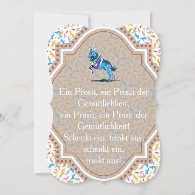 Invitation de chien berger (Devant)