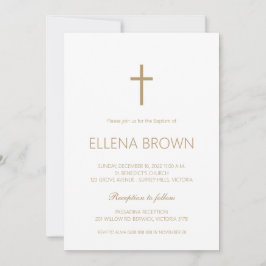 Invitation de Christening minimaliste