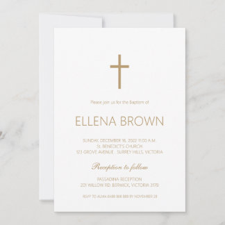 Invitation de Christening minimaliste