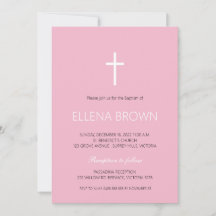 Invitation de Christening minimaliste