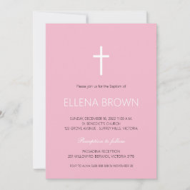 Invitation de Christening minimaliste