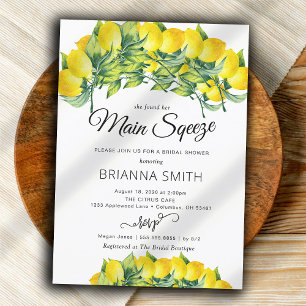 Invitation de citron couronne nuptiale douche