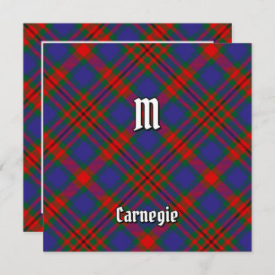 Invitation de Clan Carnegie Tartan