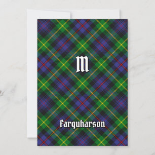 Invitation de Clan Farquharson Tartan
