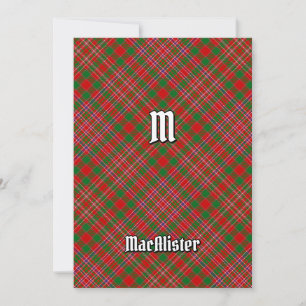 Invitation de Clan MacAlister Tartan