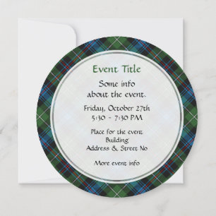 Invitation de Clan MacKenzie Tartan