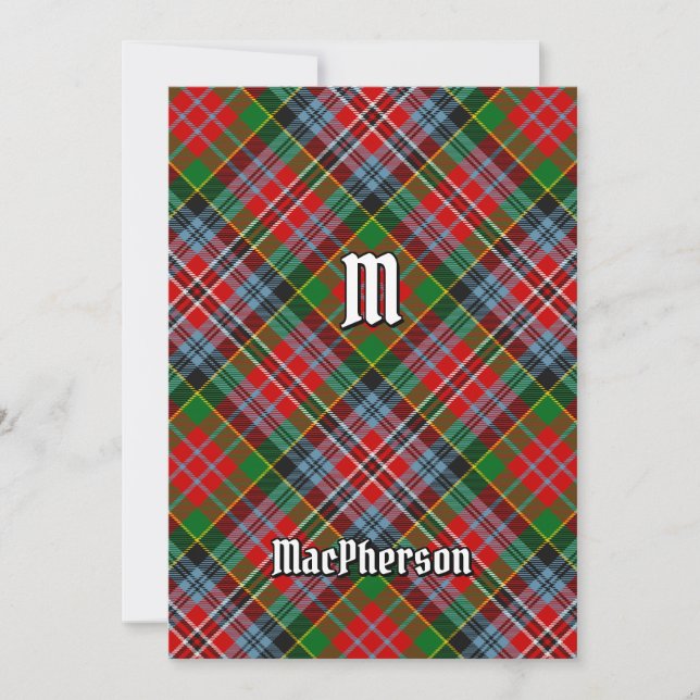 Invitation de Clan MacPherson Tartan (Devant)