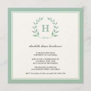 Invitation de classe de remise de diplômes de mono