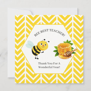 Invitation de classe Meilleur Professeur Abeille