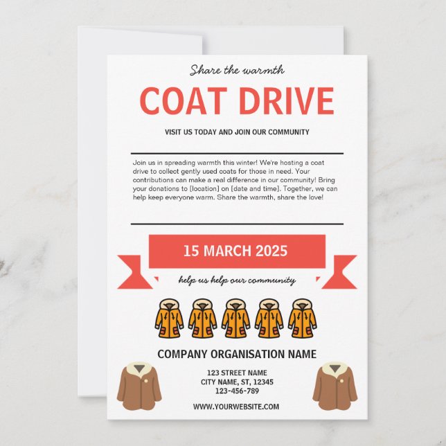 Invitation de Coat Drive (Devant)