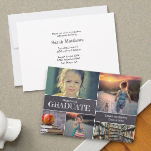 Invitation de collage de photos de fin d'études pr