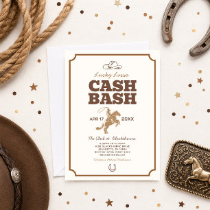 Invitation de collecte de fonds Western Cowboy Cou
