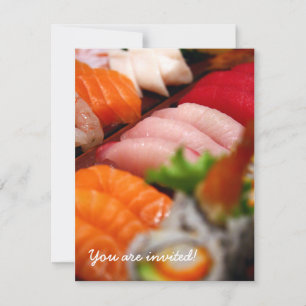 Invitation de collection de sushis japonais